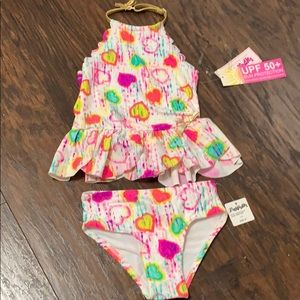 Halter top 2 piece bathing suit